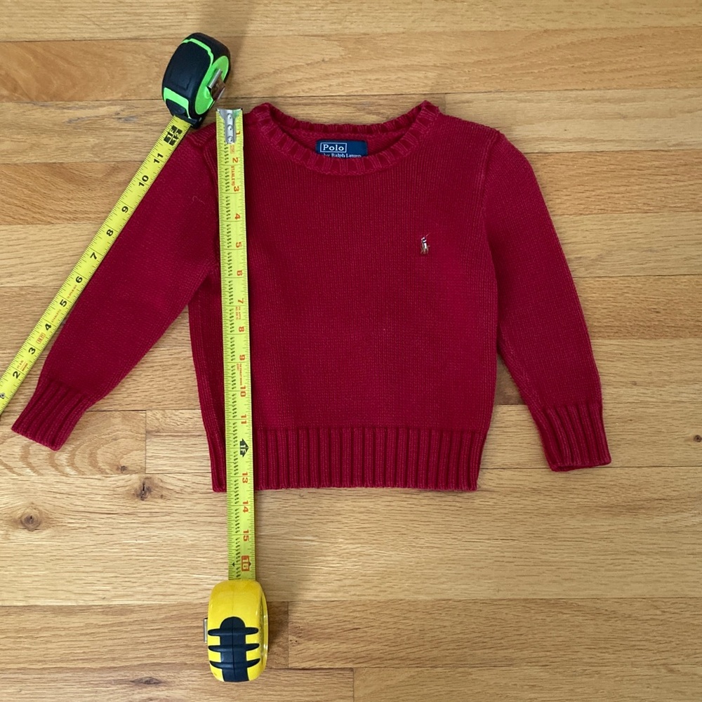 Ralph Lauren Deep Red Knit Sweater 2T boys